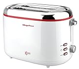 Magefesa 02TO3365000 Tostador para Pan de Molde Good Morning 850 W, Aluminio, Acero Inoxidable, 2 Ranuras, Blanco