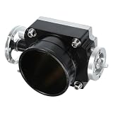INFINAUTO Throttle Body Assembly, 90mm Car Throttle Body Actuator Aluminum Alloy Silver Tone Black, 1 Pcs