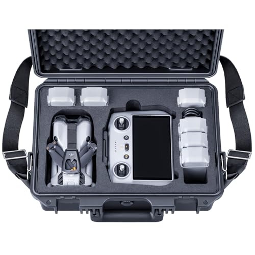 Lykus Titan MM510 Wasserdicht Tasche/Koffer/Hülle für DJI Mini 5 Pro & RC2/RC-N3,inklusive Schultergurt,Unterstützt 7 Akkus[NUR Koffer]