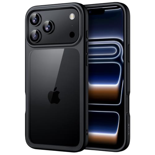 Image of JETech Clear Back Bumper Cover Case for iPhone New Pro, Black