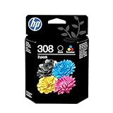 HP 308 Nero e Tricromia, 6L6S6UE, Confezione da 2 Cartucce Originali da 120 Pagine, Compatibili con Stampanti Envy 6110e, 6120e, 6122e, 6130e, 6132e, 6520e, 6530e, 6532e
