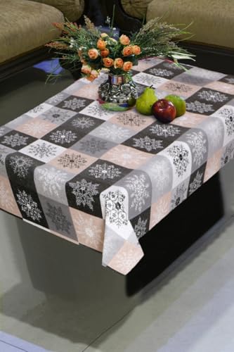 Image of Dakshya Industirs PVC Waterproof Table Cover 36x54 Inch Floral Printed Center Table Cover Washable Plastic Table Sheet Oilproof Dining Table Cover for Coffee Table Living Room Home (Decorative Flora)