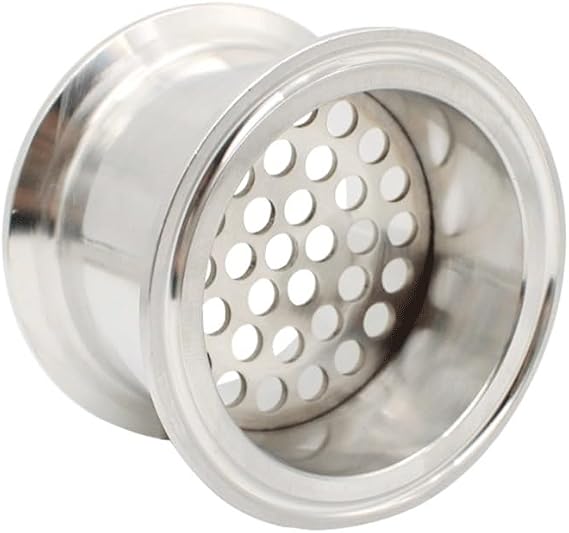 Tri Clamp Weld Ferrule Stainless Steel 304 Filter Plate, for Home Garden Heavy Duty Sanitary Clamp Accessories(1.5 inch)