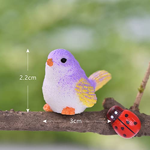 Maomia Miniature Bird Decorative Figurines 10 Pcs Mini Bird Dollhouse Figurines Accessories Fairy Garden Decoration Plant Flower Pots Ornaments #TOP7