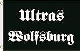 2 Ösen U24 Flagge Fahne Ultras Wolfsburg 90 x 150 cm