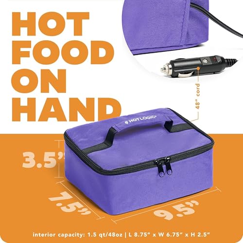 image for HOTLOGIC Mini Heated Lunch Box - Portable Electric Food Warmer for Men