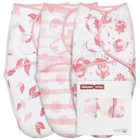GLLQUEN BABY Baby Swaddle Wraps for 0-3 Months Newborn, Oeko-tex100,100% Breathable Organic Cotton Fabric Swadding Blankets,3 Pack (Flower)