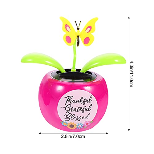 Besportble 2Pcs Solar Dashboard Butterfly Dancing Bobblehead Butterflies Figurine Car Dash Shaking Action Figure Auto Vehicle Dash Decoration #TOP5