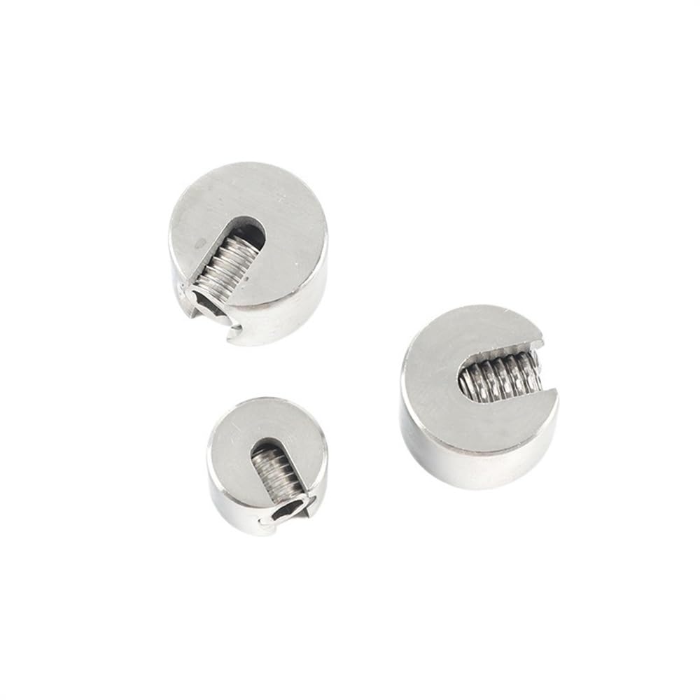 Morsetti Per Fune SGYM 10 Pezzi in Acciaio Inossidabile 316 2/3/4/5/6 Mm Morsetto for Fune Metallica con Arresto Piccolo Singolo Perno Morsetto for Fune Metallica Morsetti Per I Cavi(Misurare:5mm)