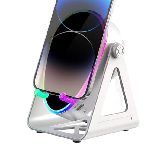 Haut-Parleur 5 en 1 sans Fil avec Support Téléphone et Lumière LED Stéréo