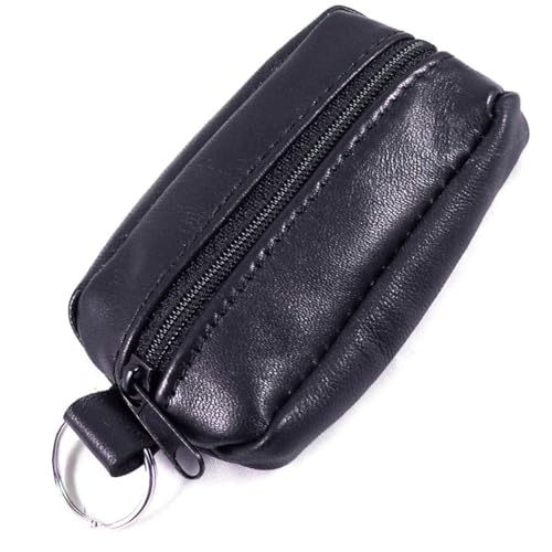 Charmoni - Portefeuille Homme - Porte Monnaie - Multi Poches - Double Zips - en Cuir véritable -...