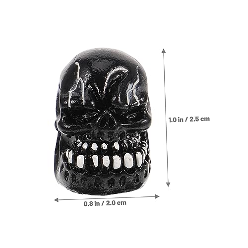 KOMBIUDA 4 piezas tapas de válvula con forma de calavera para neumáticos de coche resistentes y decorativas miniatura 2