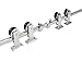 10FT Modern Satin Stainless Steel Double Sliding Barn Wooden Door Hardware Set