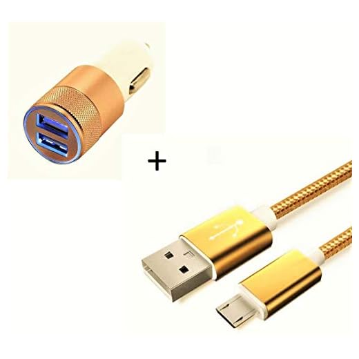 Shot Case billaddare för Huawei Ascend P8 Lite smartphone mikro-USB android guld