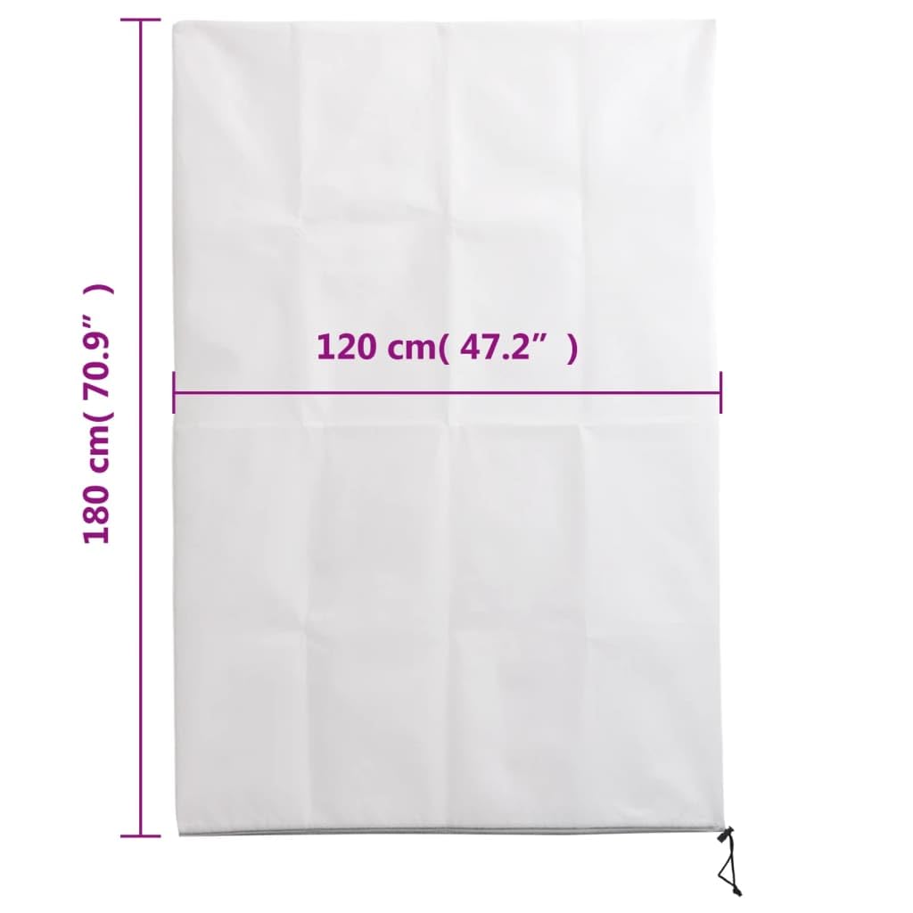 Włóknina zimowa z zamkiem błyskawicznym, 10 sztuk, 70 g/m², włóknina 1,2 x 1,8 m, ochrona roślin przed mrozem, oddychający, do ogrodu, na taras, warzywa, kwiaty, ochrona przed mrozem