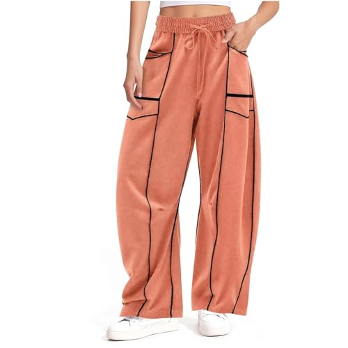 Teen Girls Baggy Wide Leg Pants Fashion Line Patching Cool Sweatpants Boys Casual Streetwear Pants with Pockets Fall Winter2
