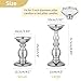Nuptio Pillar Candle Holders Metal Candle Holder Ideal for 3 inches Candles, Silver Candle Holder for Living Room, Gardens, Spa, Aromatherapy, Incense Cones, Wedding, Party, 2 Pcs