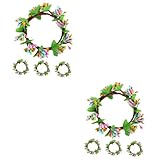 Anneaux de bougies : placez la couronne sur votre table pour la décoration, créez facilement une atmosphère de festival, guirlande d'anneaux de bougies de pâques