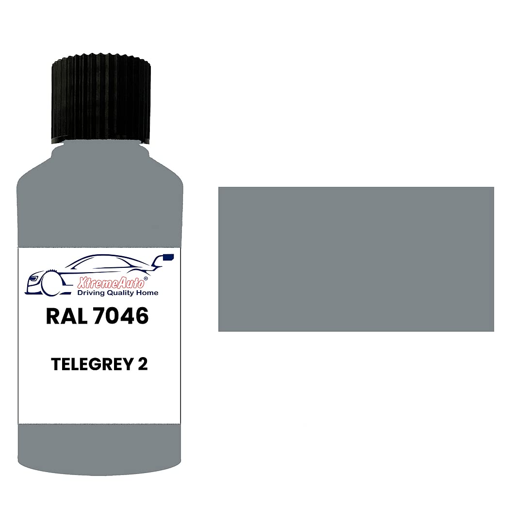 Xtremeauto Ral 7046 Telegrey 2 Gloss Touch Up Paint Brush Repair Scratch Upvc Pvc Metal Wood
