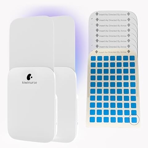 Flying Insect Trap Indoor - Plug-in Fly Catcher and Killers Includes Refills for House Flies, Fruit Flies, Gnats,and Moths, Bug Light Killer, Cover up to 600 ft², Off-White, 2 Traps + 8 Refills Cover