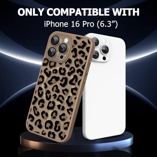Fsoole Magnetic for iPhone 16 Pro Case for Women Men, Brown Leopard by Fsoole - Used condition - Image 2