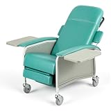 VEVOR 4-Position Geri Reclining Chair 500LBS Capacity Geri Chair Recliner, 4-Wheel Medical Recliner Chairs with Trendelenburg, Soft Padded Seat & Trays for Hospitals, Clinics, Geriatric Home Care