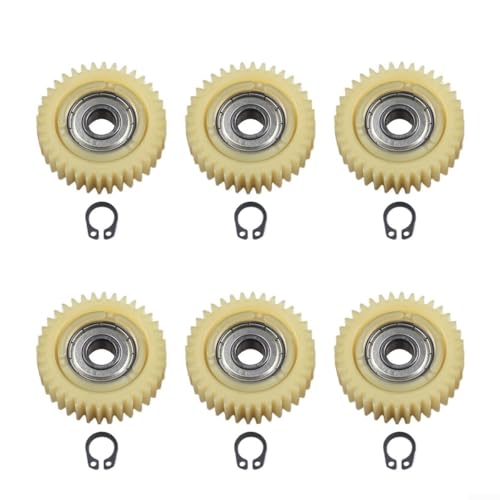 6PCS Nylon 36T Straight Gear Hub Motor Planetary Gears with 608 Bearings for E Bike Motor Repair and Replacement (PA66 Gear)