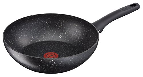 Image of Tefal C6361902 Everest Wok with Thermospot, Aluminium, Stone Effect, 28 cm