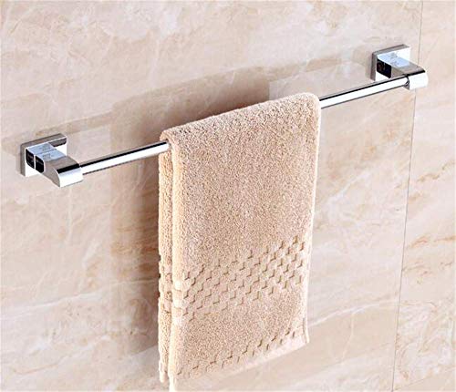 Porte-serviettes mural chromé de 70cm pour bureau et salle de bain - 2