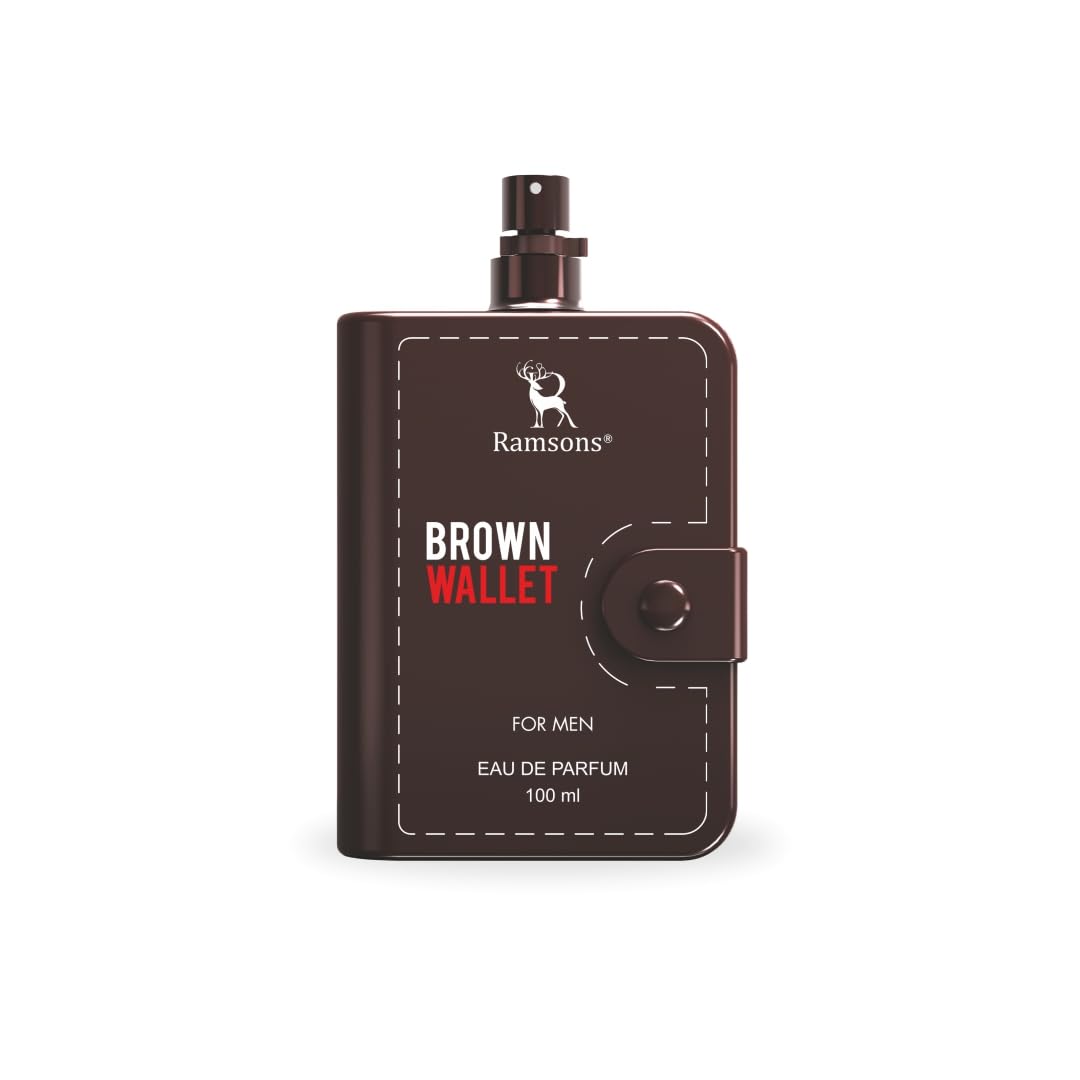 Ramsons - BROWN WALLET Eau De Parfum | 100 ML |Perfume For Men | TN - Pineapple, Bergamot, Orange, Aquatic, Grapefruit | MN - Cardamom, Coriander, Lilly, Jasmine | BN - Musk, Sandalwood, Vanilla