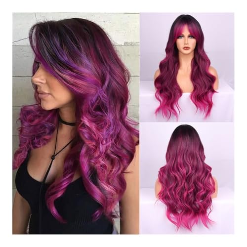 Perruque cheveux humains évitez les colorations chimiques avec ce long bouclé