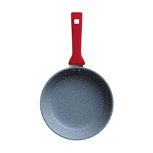Euro, ALU8259-VO, Frigideira 22 cm ColorStone de alumínio com antiaderente Volcano