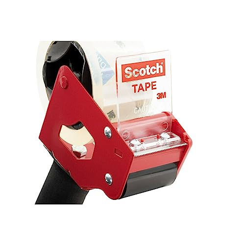 Scotch Heavy Duty Packaging Tape, 1.88" X 54.6 Yd, Designed For Packing, Shipping And Mailing, Strong Seal On All Box Types, 3" Core, Clear, 2 Rolls W/Dispenser (3850-2St) #TOP2