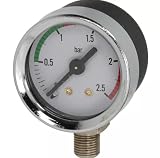 MacMaxe Pressure Gauge for La Pavoni Europiccola, 41mm 0 to 2.5 Bar Espresso Machine Gauge, Replacement for 453040 349045