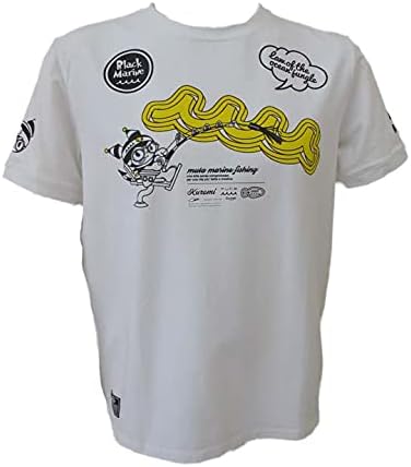 Amazon ムータ Muta Marine Black Marine X Kuromi X Fishing Tシャツ クルーネック 半袖 マリンスポーツ 釣り ホワイト 5 M サイズ M Tシャツ カットソー 通販
