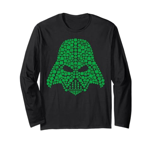 T-shirt Star Wars manches longues imprimé Dark Vador Saint-Patrick en coton premium durable