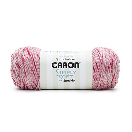 Image of Caron Simply Soft Lipstick Speckle Yarn - 3 Pack of 141g /5oz - Acrylic - 4 Medium (Worsted) - 235 Yards - Knitting /Crochet