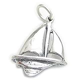 Charm Yacht sterling Silber 925-1 Segelboot Segelboote charms CF1413