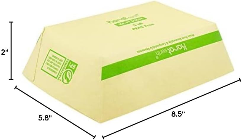 KARAT EARTH Bamboo Food Tray (Natural, Generic Print), 5.0 lb, KE-FT500N - 500 ct