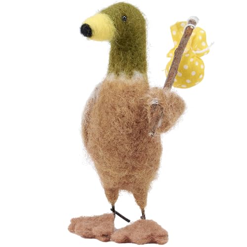 Canard fugueur objet déco vintage figurine collection animaux tissu maison campagne