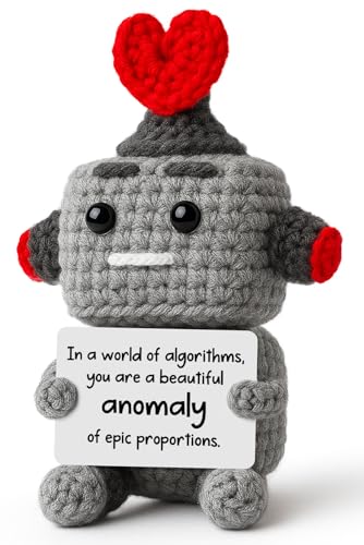 Robot en crochet fait main : cadeau d'anniversaire romantique et geek