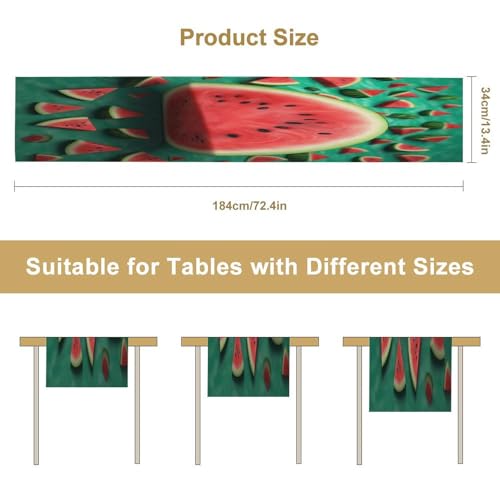 Chemin de table pastèque Dream, décoration saisonnière intérieure extérieure