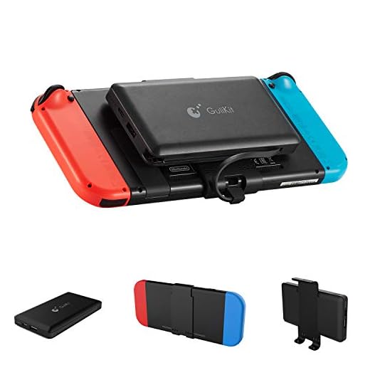 GULIkit Power Bank 10000mAh Externer Akku für Nintendo Switch und Handys, Kompaktes Reise Backup Batterien Ladegerät kompatibel Switch, iPhone, iPad, Samsung Huawei Smartphones