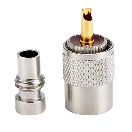 PL259 Conector de soldar con reductor para cable coaxial RG8X 10 piezas miniatura 6