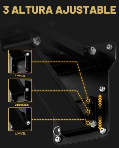 Barra dominadas pared para falta de espacio con estructura plegable y regulable GuuG 3