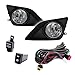 LEVANLIGHT Fog Lights Assembly Driving Fog Lights Lamps For Toyota Corolla 2009-2010 |Clear Lens Front Driving Lamps | OEM Version | 81220-0D042、81210-0D042