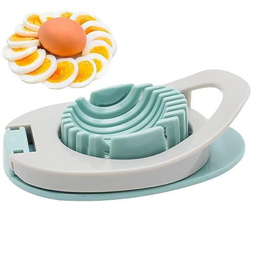 AMOYER Egg Slicer for Boiled Eggs, Heavy Duty Egg Cutter with Stainless Steel Wire for Hard Boiled Eggs Kitchen Helper