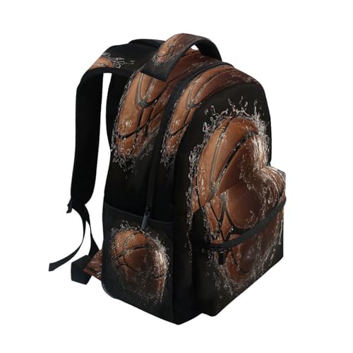 Basketball in The Water Backpack for School Boys Girls Adults Kids Bookbag Laptop Bag 15L2