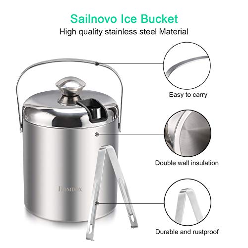 Sailnovo 4189-1021-DE-04 Hielo-Behälter, Edelstahl