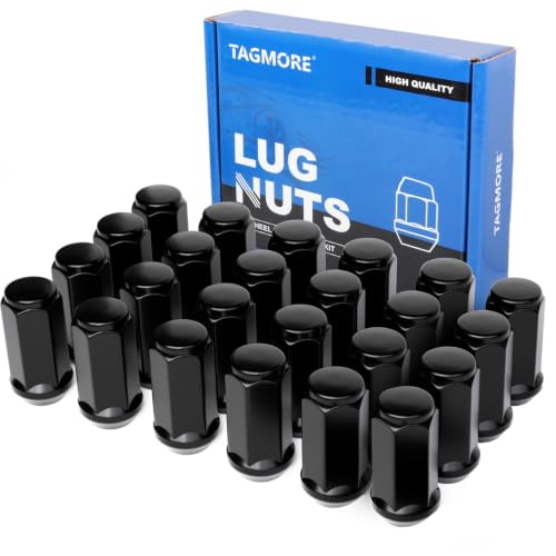 Image of 24pcs Black M14x1.5 Lug Nuts, Factory Chrome Wheel Lug Nut Set